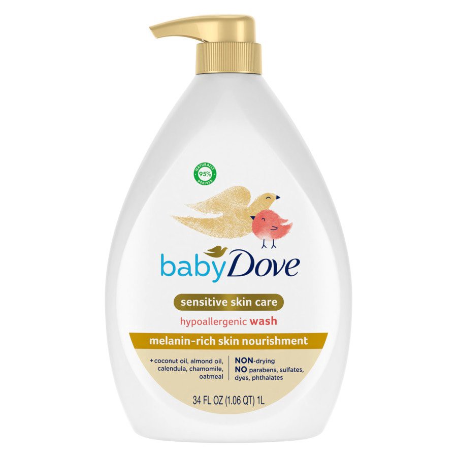 slide 1 of 1, Baby Dove Sensitive Baby Wash for Melanin-rich Skin, 34 oz