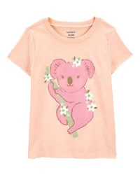 Carter's Toddler Koala Short-Sleeve Tee - Pink Pink 2T