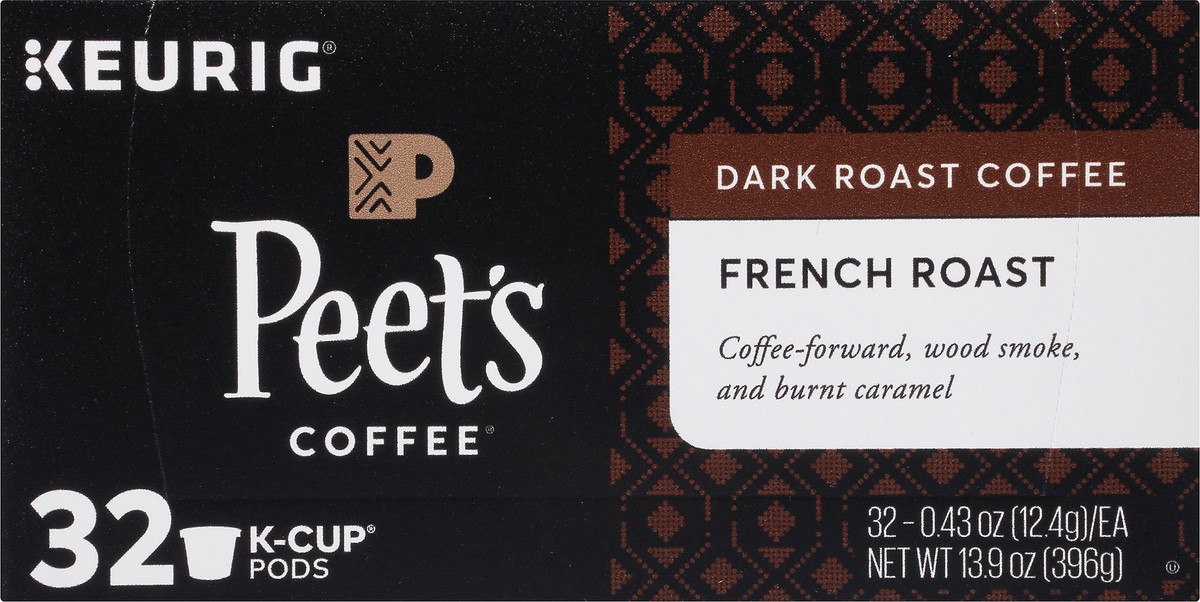 slide 7 of 13, Peet's Coffee French Roast Dark Roast Coffee K-cup Pods - 32 ct, 32 ct