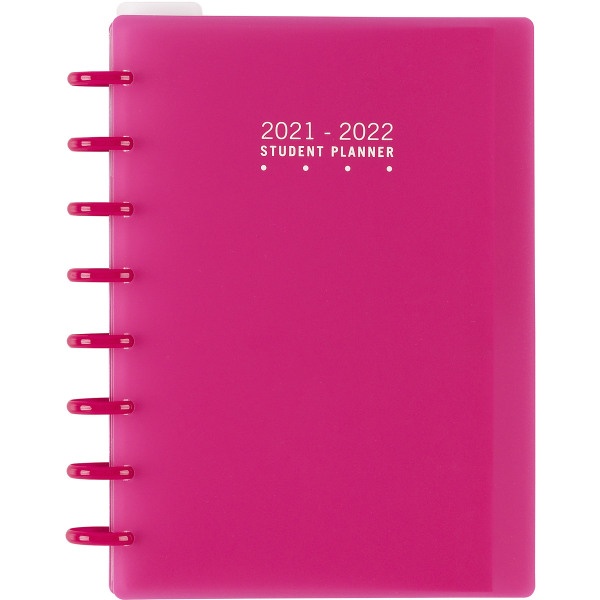 slide 1 of 4, TUL Discbound Weekly/Monthly Student Planner, Junior Size, Pink, July 2021 To June 2022, 1 ct