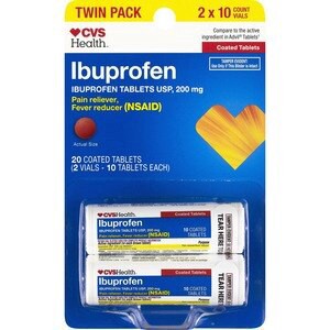 slide 1 of 1, CVS Health Ibuprofen 200mg Tablets, 20 ct