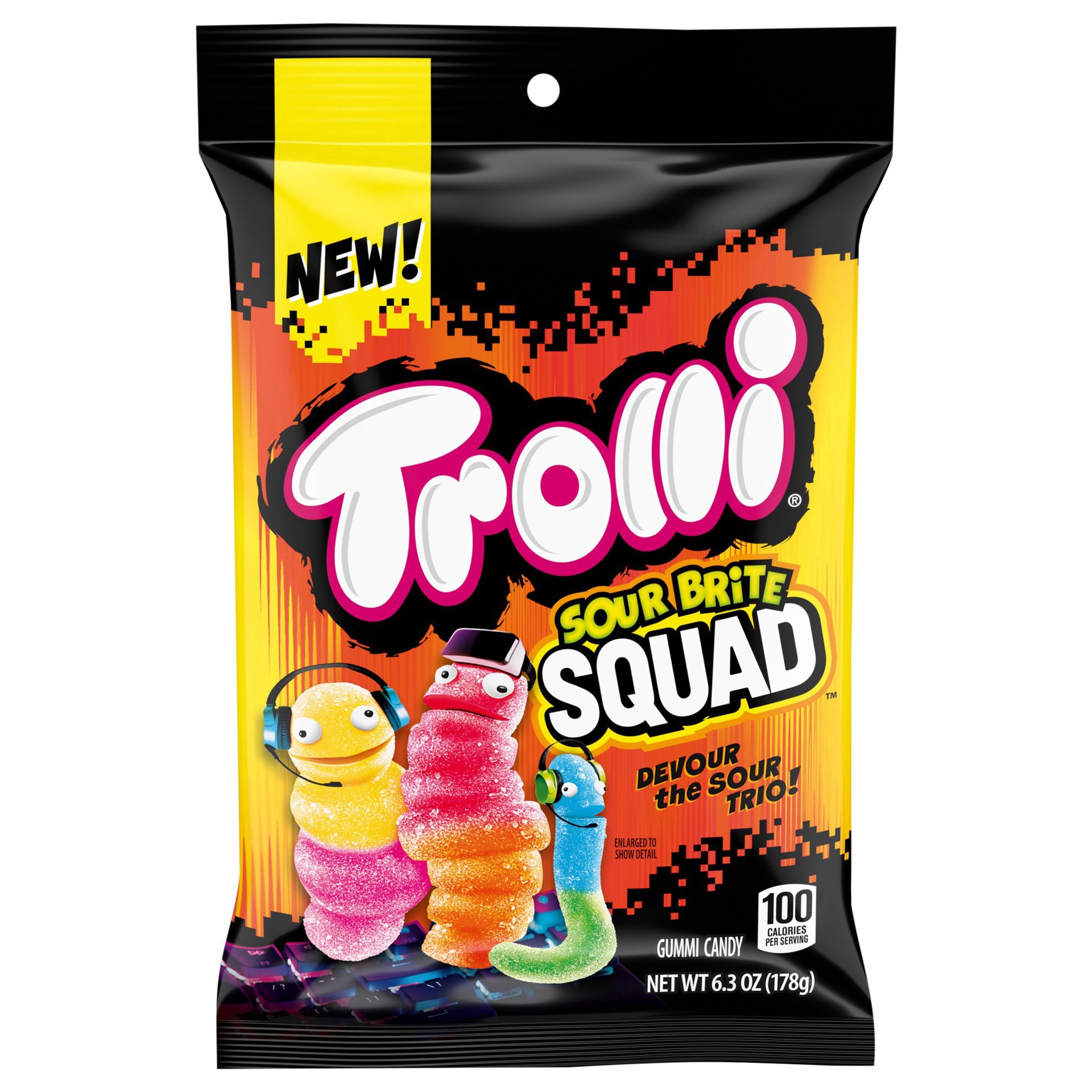 slide 1 of 1, Trolli Sour Brite Squad Gummy Candy, 4.25 oz