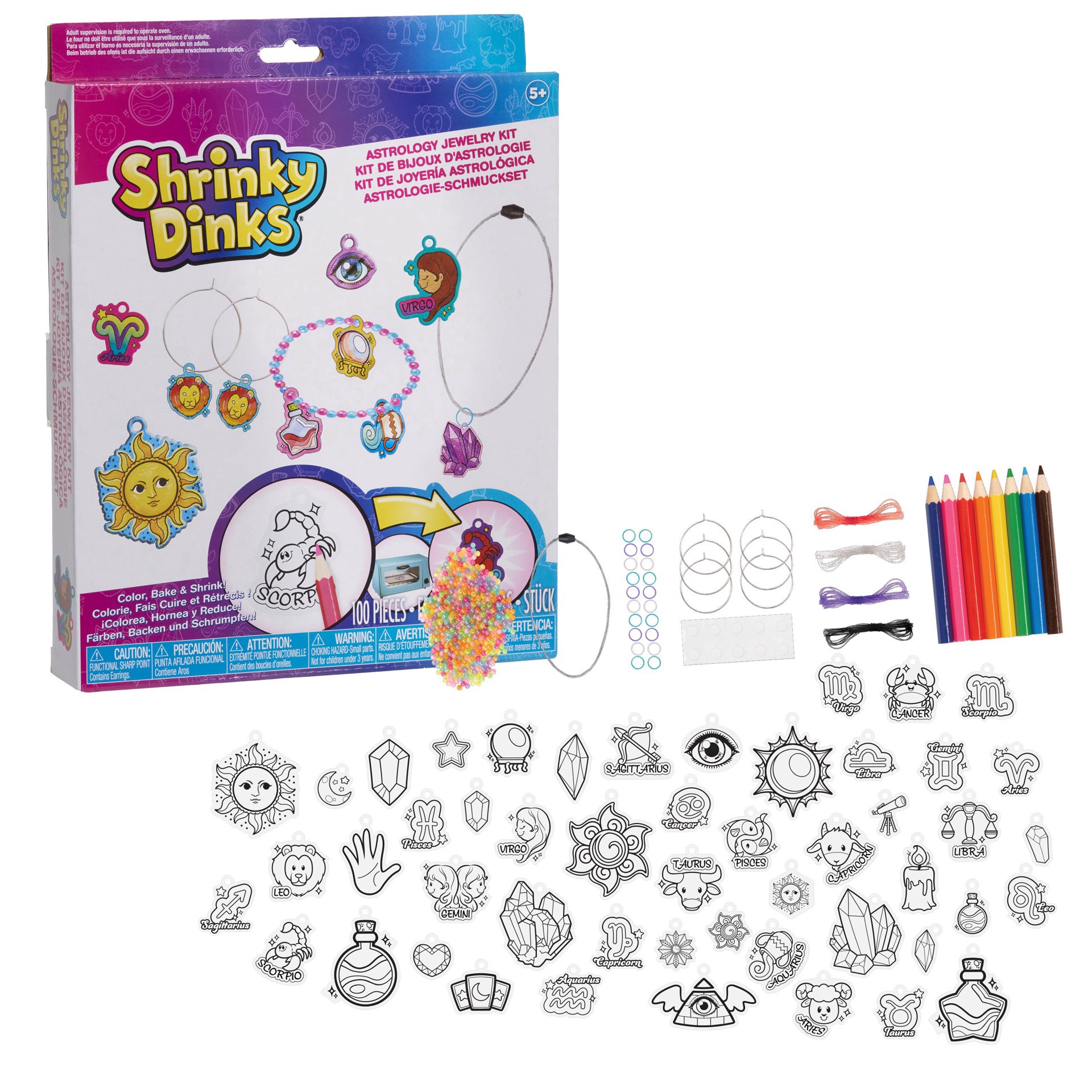 slide 2 of 3, Just Play Shrinky Dinks Astrology Jewelry Kit, 8.5 in x 11 in x 1.5 in
