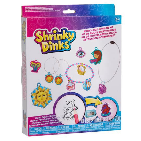 slide 1 of 3, Just Play Shrinky Dinks Astrology Jewelry Kit, 8.5 in x 11 in x 1.5 in
