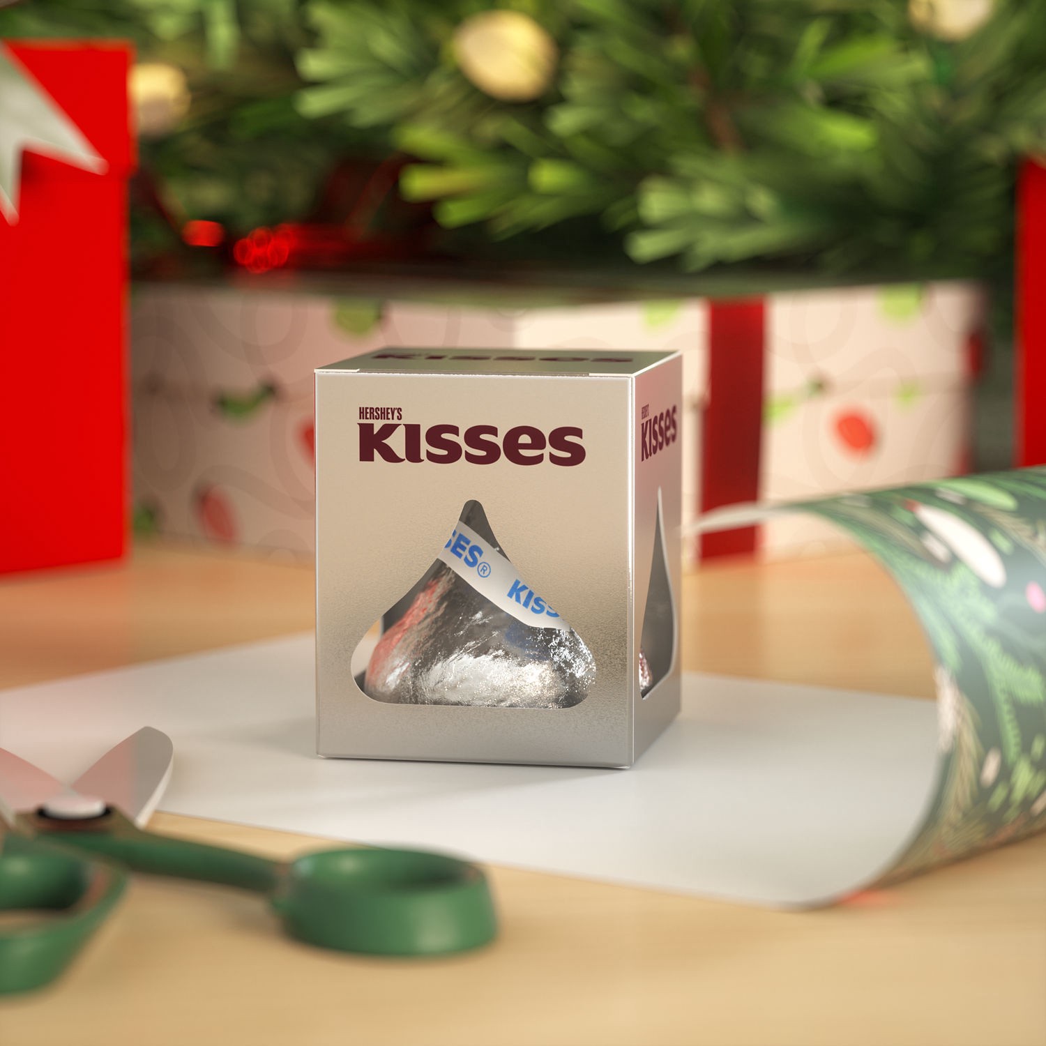 slide 5 of 8, Hershey's KISSES Solid Milk Chocolate Candy Gift Box, 1.45 oz, 1.45 oz