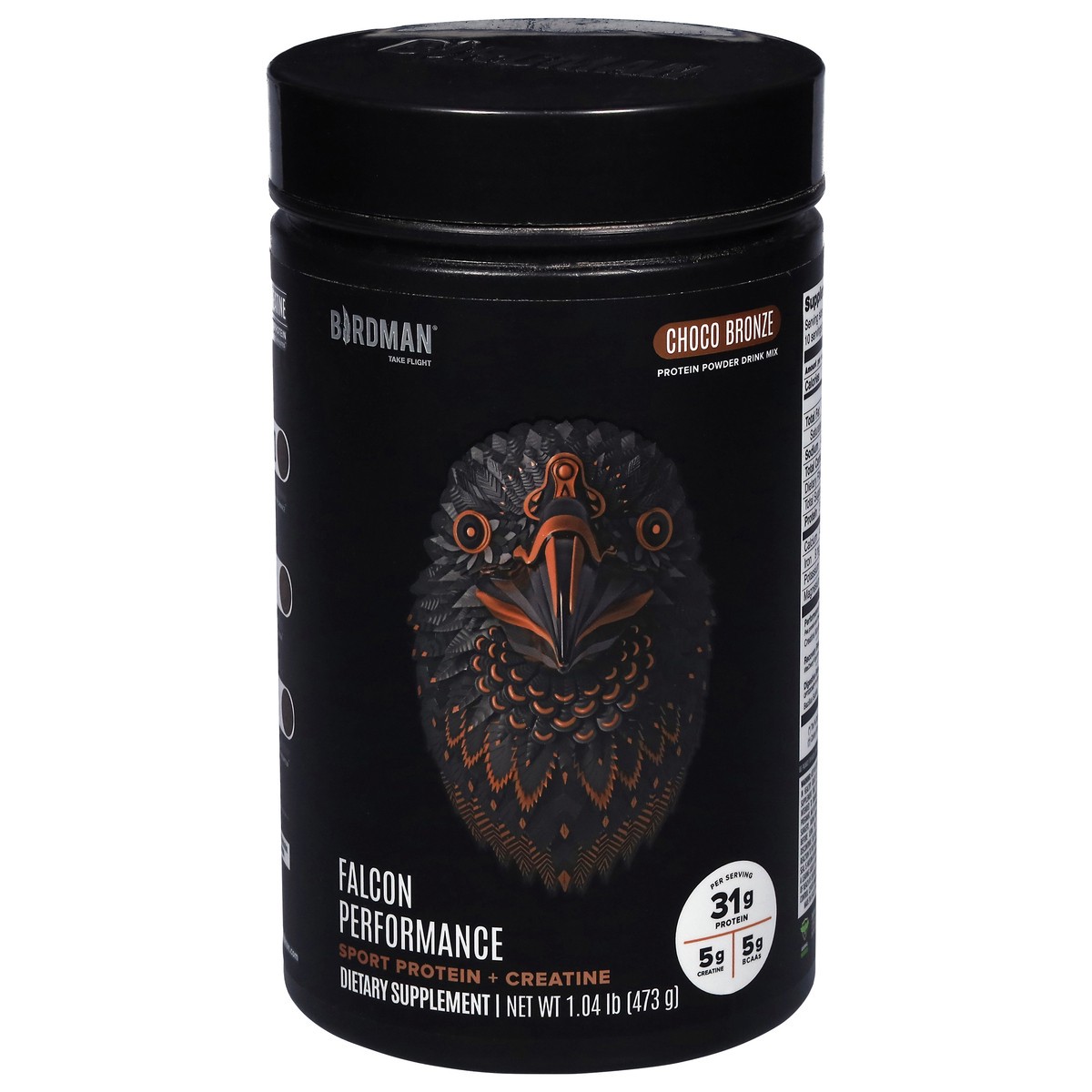 slide 1 of 15, Birdman Falcon Performance Choco Bronze Protein Powder Drink Mix 1.04 lb, 1.04 lb