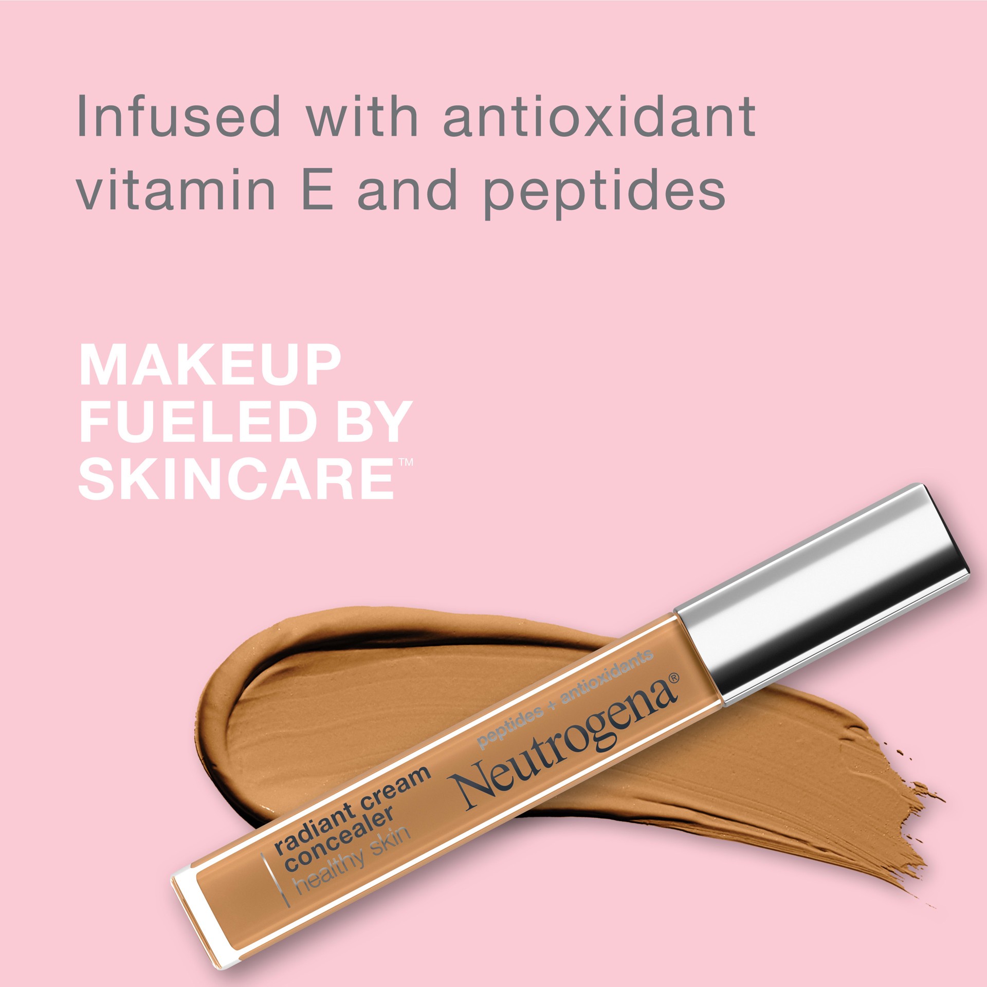 slide 7 of 9, Neutrogena Healthy Skin Radiant Brightening Lightweight Cream Concealer with Peptides & Vitamin E Antioxidant, Non-Comedogenic, Brulee Light/Medium 01 cool undertones, 0.24 fl. oz, 0.24 oz