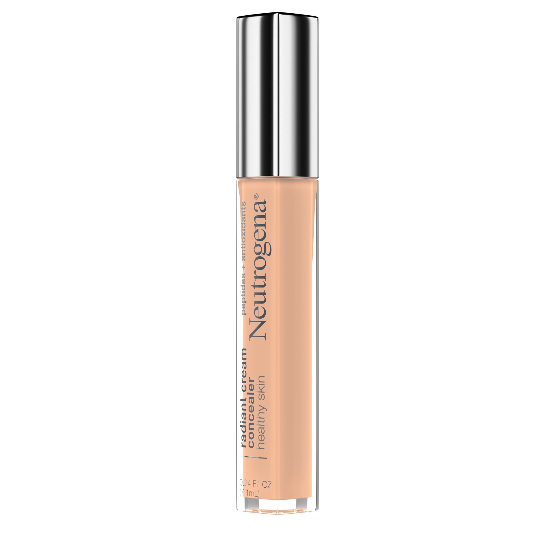 slide 4 of 9, Neutrogena Healthy Skin Radiant Brightening Lightweight Cream Concealer with Peptides & Vitamin E Antioxidant, Non-Comedogenic, Brulee Light/Medium 01 cool undertones, 0.24 fl. oz, 0.24 oz