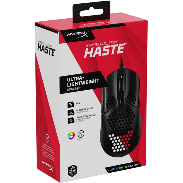 slide 4 of 10, Hp Hyperx Pulsefire Haste Gaming Mouse, 4P59Aa, 1 ct