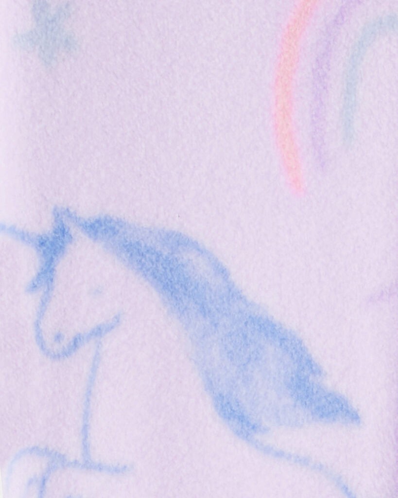 slide 3 of 3, Carter's Carters Toddler Girl Unicorn Print Loose Fit Long-Sleeve 2-Way Zip 1-Piece Pajamas - Purple Purple 5T, 1 ct