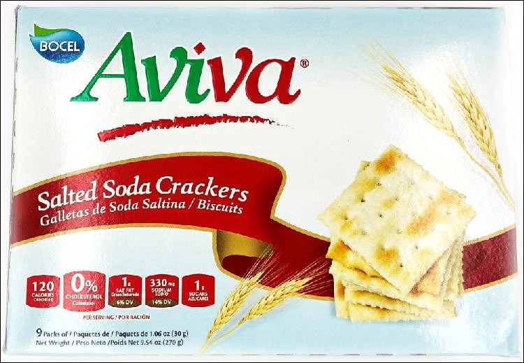 slide 1 of 1, Aviva Sda Crkr Salted, 9.52 oz