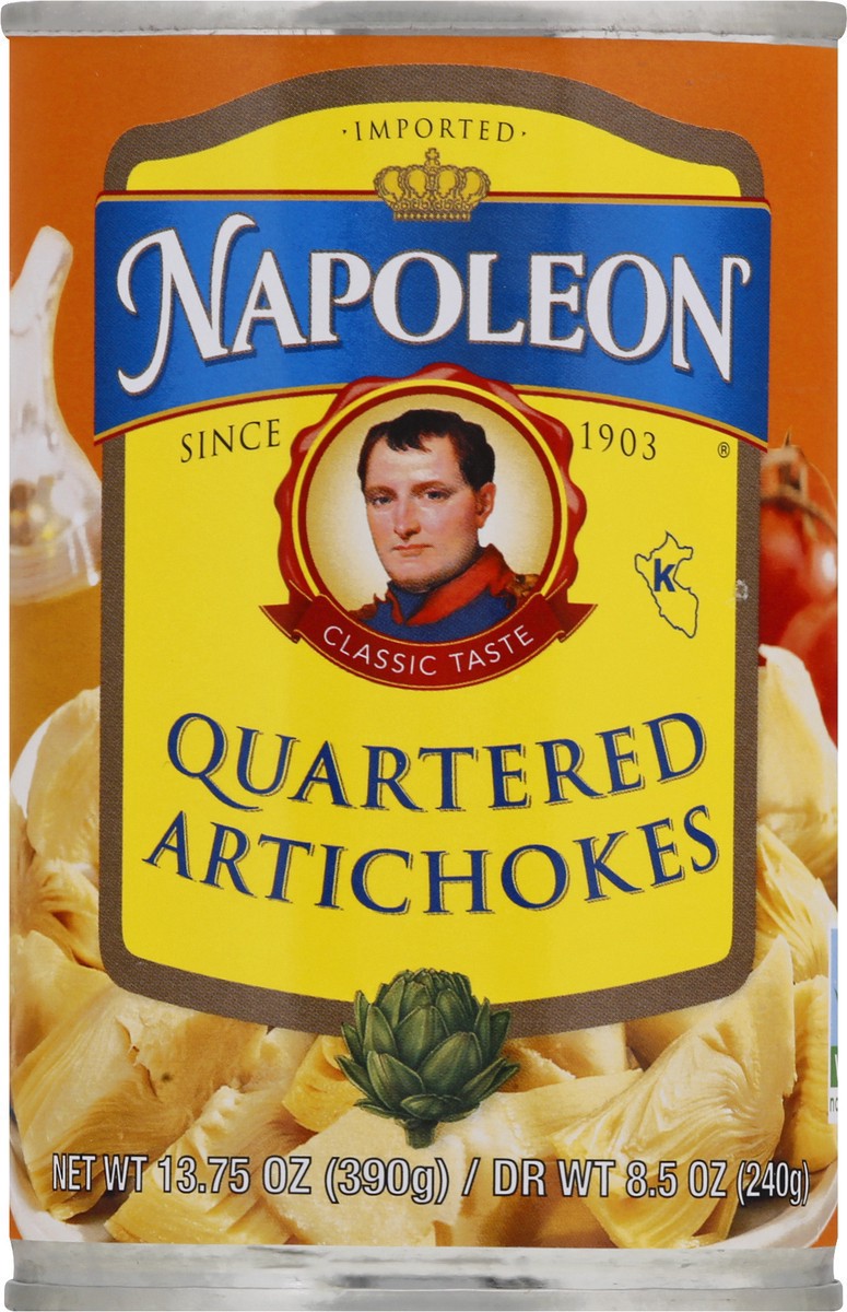 slide 6 of 9, Napoleon Quartered Artichoke Hearts, 13.75 oz