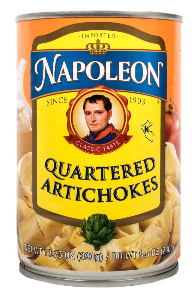 slide 1 of 1, Napoleon Quartered Artichoke Hearts, 13.75 oz