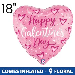 Burton + Burton Happy Valentine's Day 18 in Standard Heart Shape Balloon