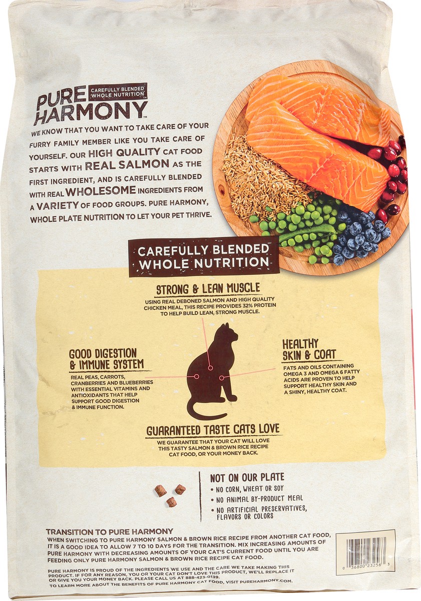 slide 5 of 9, Pure Harmony Super Premium Salmon & Brown Rice Recipe Cat Food 12 lb, 12 lb