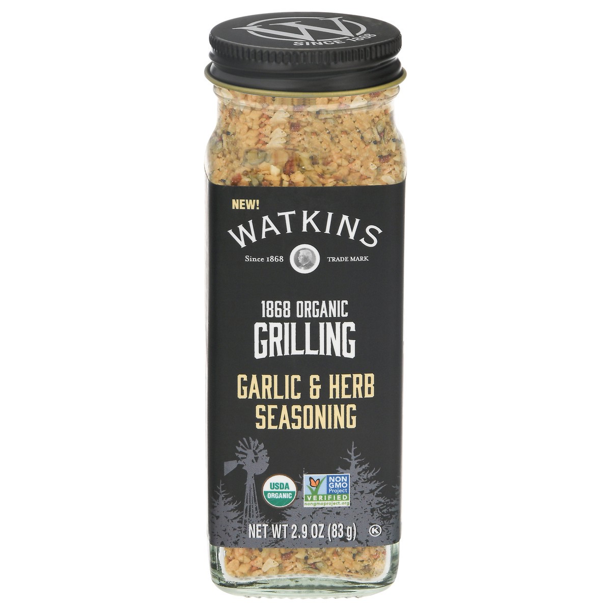 slide 1 of 12, Watkins Grill Seasoning Garlic Herb, 2.9 oz