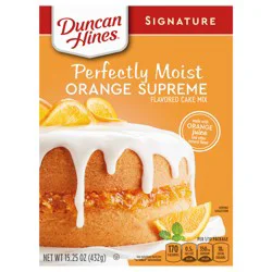 Duncan Hines Signature Perfectly Moist Orange Supreme Cake Mix, 15.25 oz.