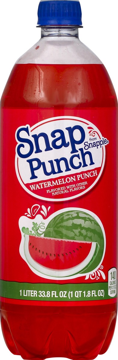 slide 4 of 4, Snapple SnapPunch Watermelon Punch, 1 liter