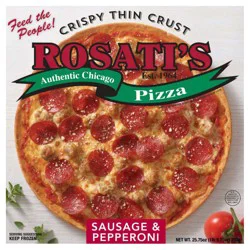 Rosati's Pizza Crispy Thin Crust Pepperoni & Sausage Pizza 12 in