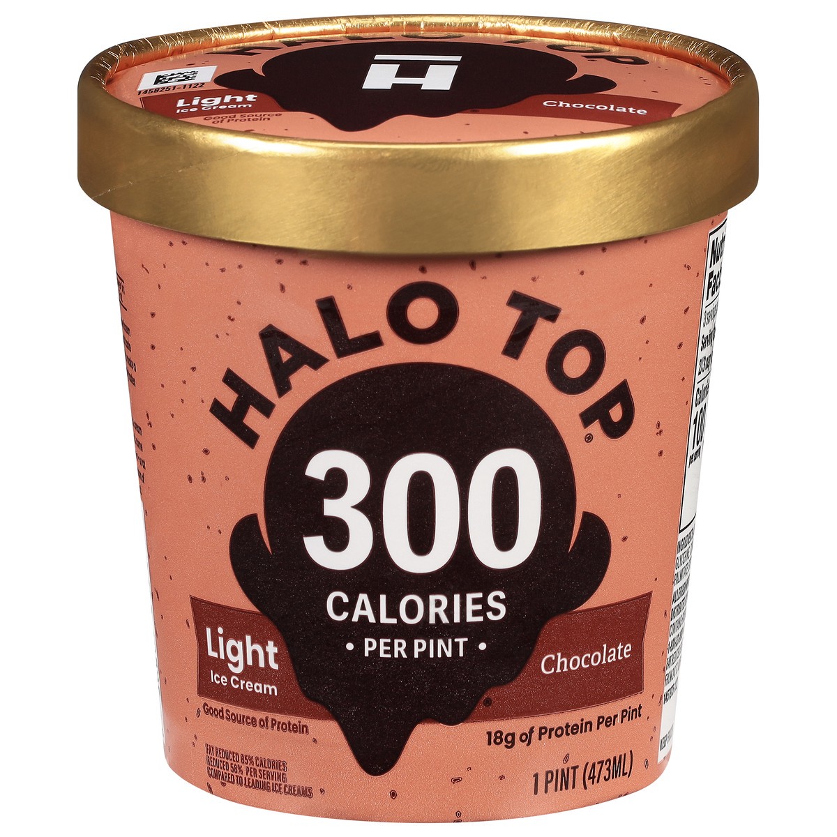 slide 1 of 1, Halo Top Chocolate Light Ice Cream, 16 fl oz Pint, 1 ct