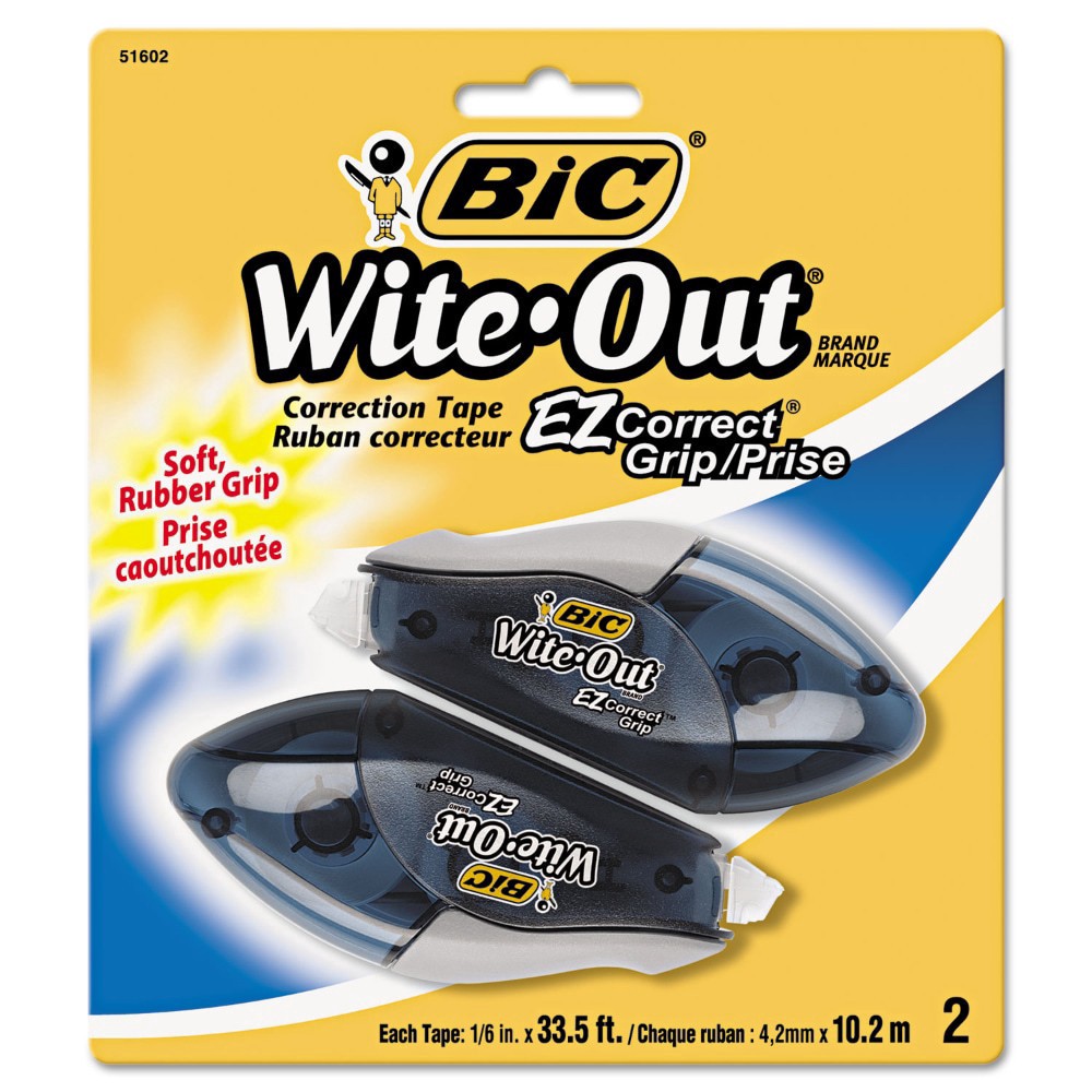 slide 1 of 6, Bic White Out Tape, 2 ct