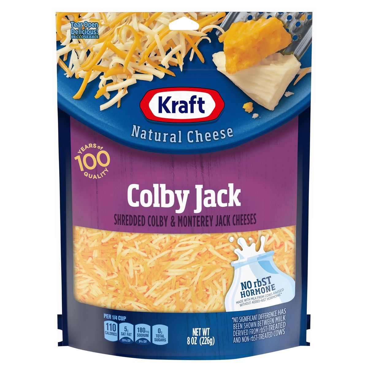 slide 1 of 13, Kraft Colby Jack Shredded Cheese, 8 oz Bag, 8 oz