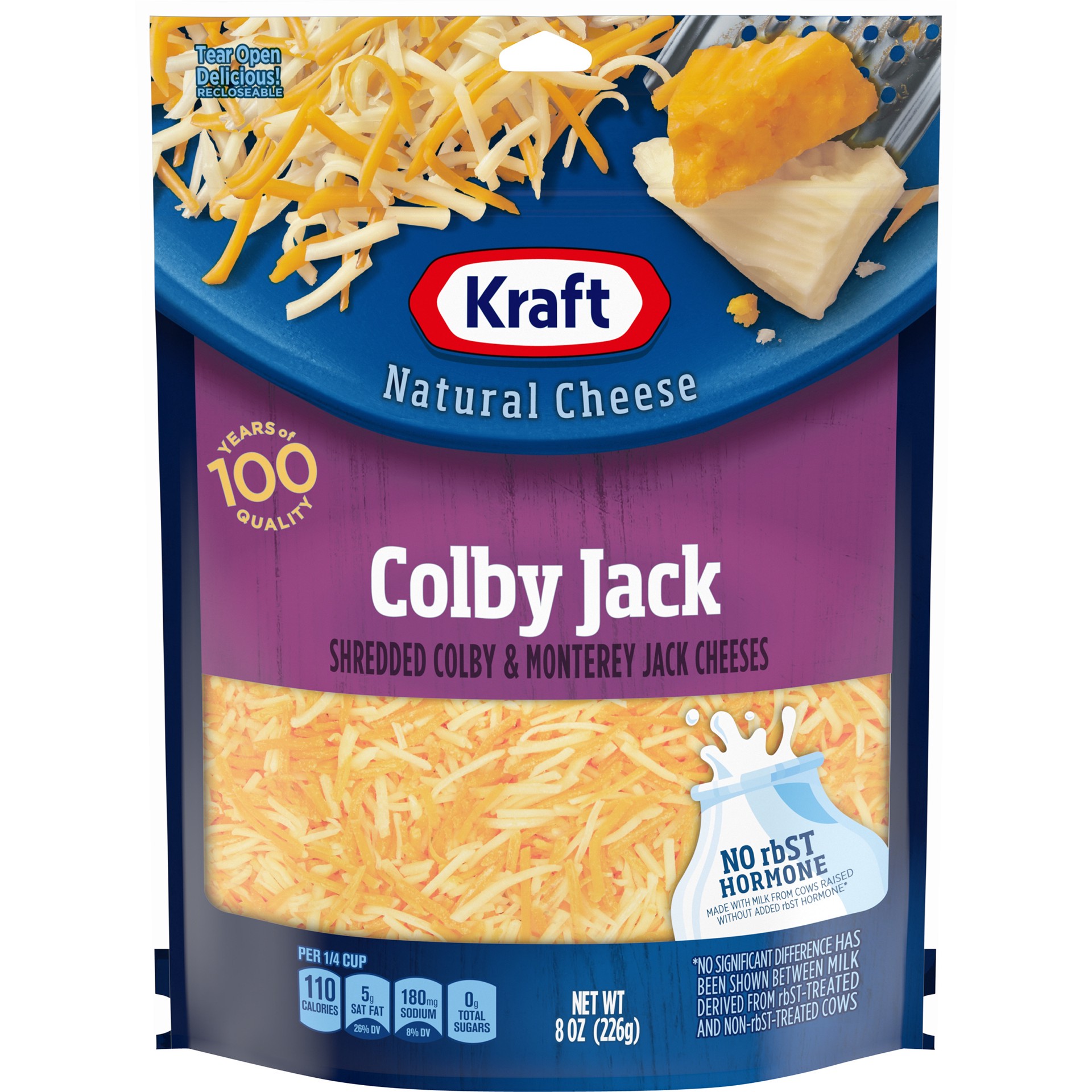 slide 1 of 13, Kraft Colby Jack Shredded Cheese, 8 oz Bag, 8 oz