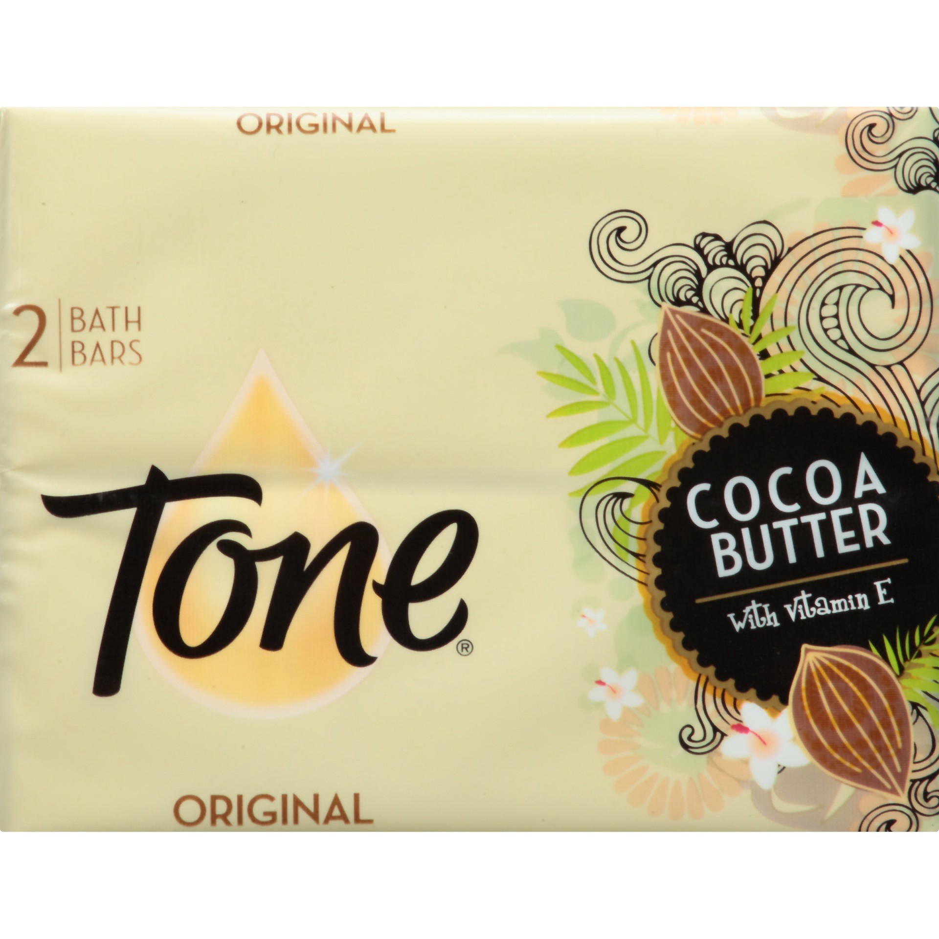 slide 6 of 7, Tone Original Cocoa Butter with Vitamin E Bath Bars, 2 ct; 4.25 oz