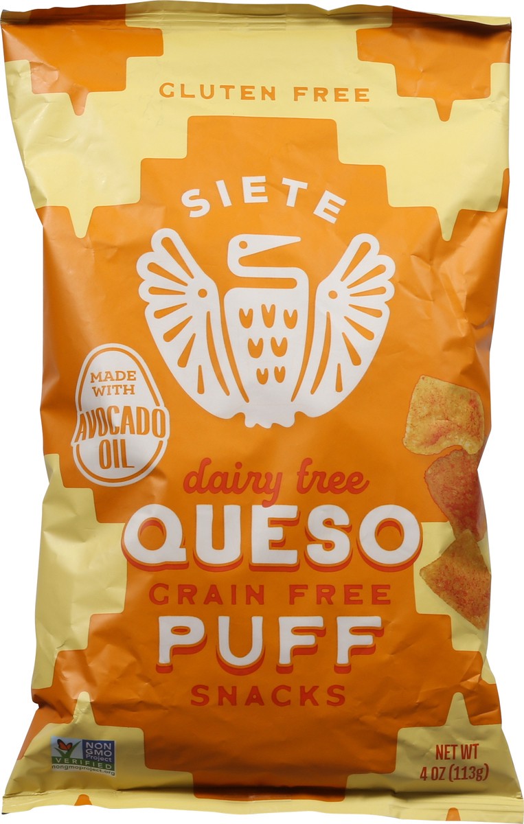slide 8 of 13, Siete Dairy Free Queso Puff Snacks 4 oz, 4 oz