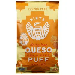 Siete Dairy Free Queso Puff Snacks 4 oz