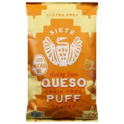 Siete Dairy Free Queso Puff Snacks 4 oz