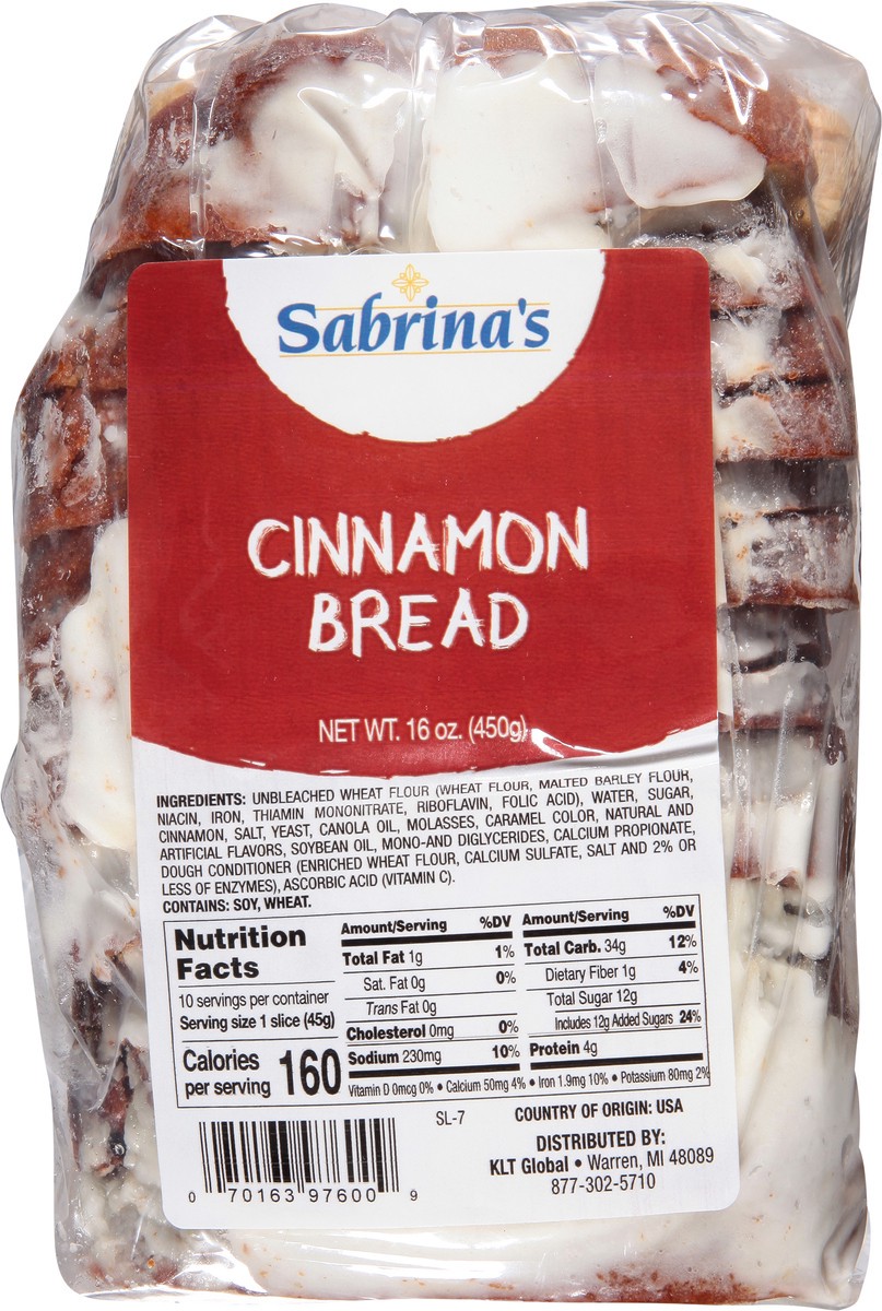 Sabrinas Bread Iced French Cinnamon 16 Oz Shipt