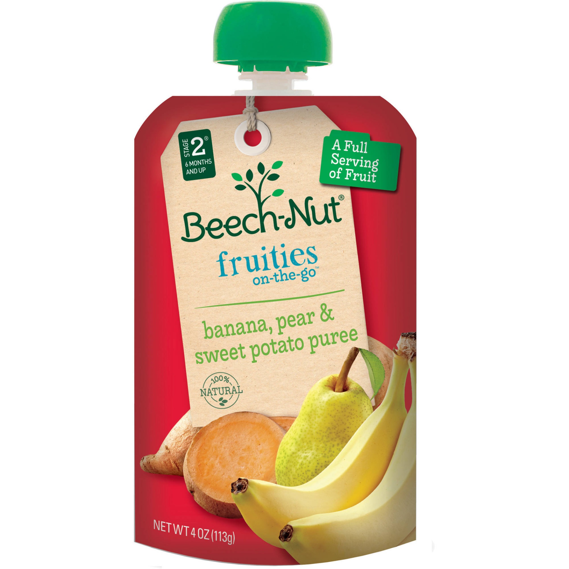 slide 1 of 1, Beech-Nut On-the-Go Banana Pear and Sweet Potato Puree Fruities, 4 oz