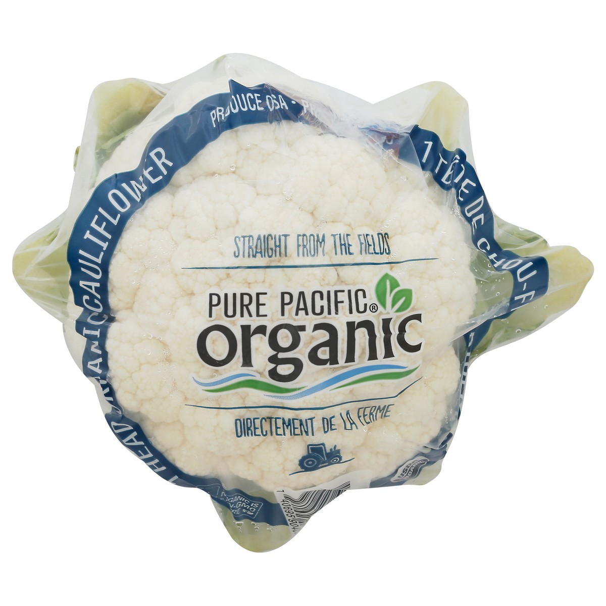 slide 1 of 6, Pure Pacific Organic Head Cauliflower 1 ea, 1 ct