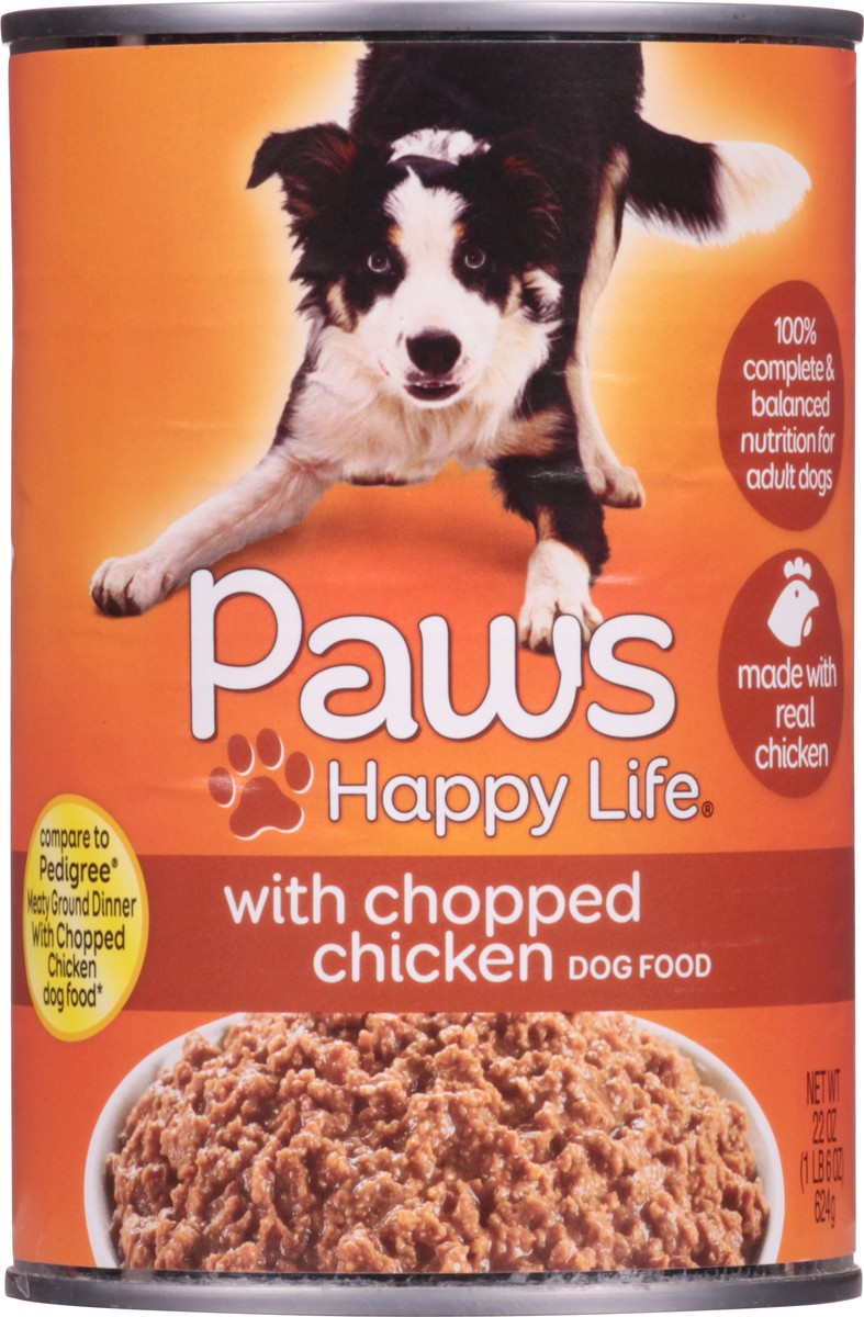 slide 3 of 9, Paws Happy Life Chopped Chicken Dog Food 22 lb, 22 oz