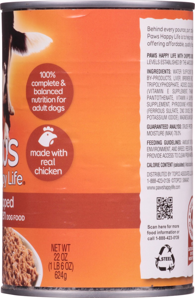 slide 8 of 9, Paws Happy Life Chopped Chicken Dog Food 22 lb, 22 oz