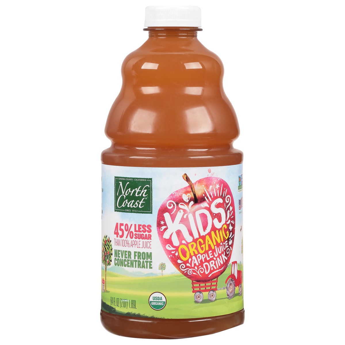slide 6 of 9, North Coast Organic Kids Apple Juice Drink - 64 fl oz, 64 fl oz