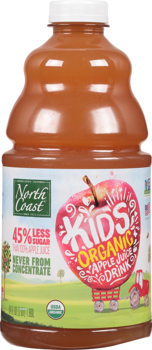 slide 4 of 9, North Coast Organic Kids Apple Juice Drink - 64 fl oz, 64 fl oz