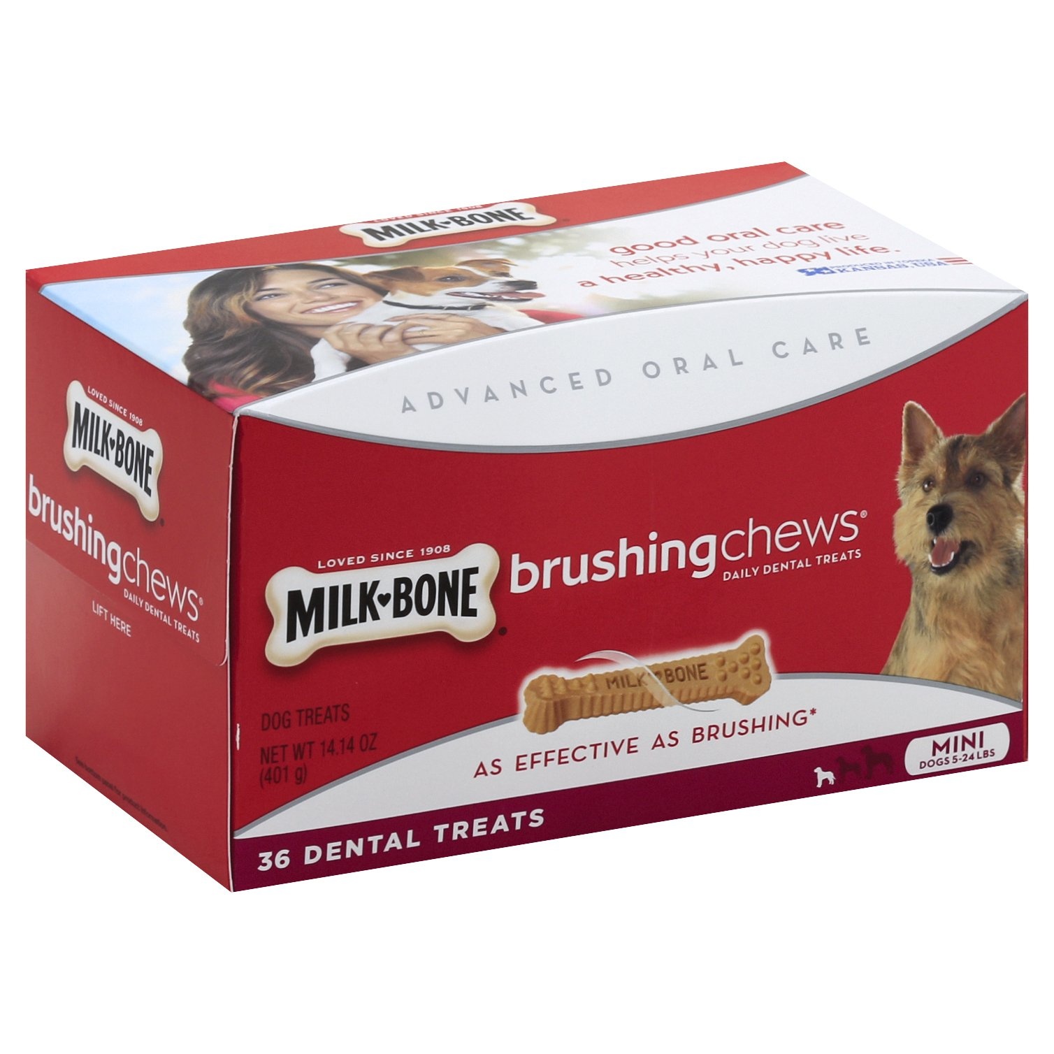 slide 1 of 6, Milk-Bone Brushing Chews Mini, 14.1 oz