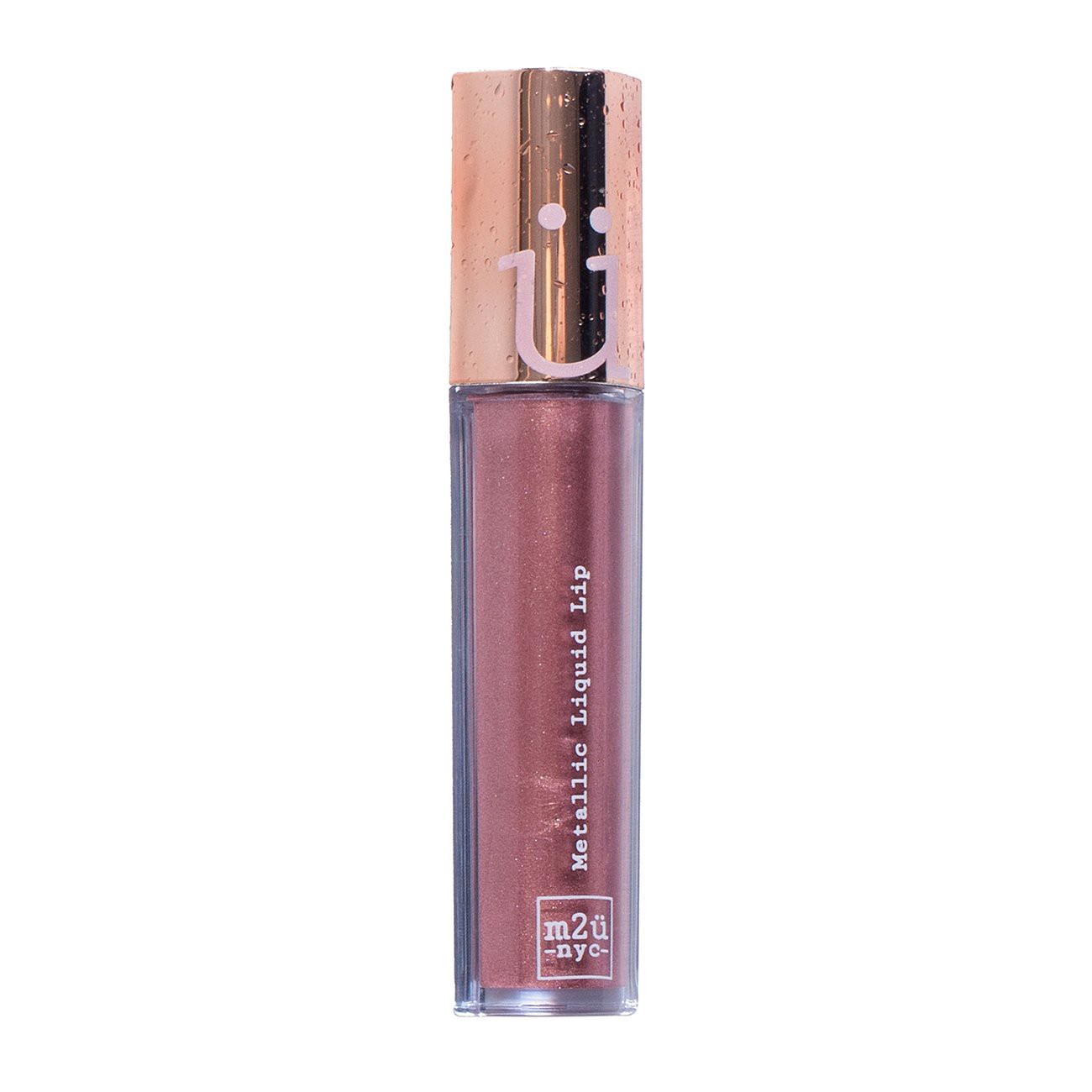 slide 1 of 1, M2U NYC Metallic Liquid Lip Gloss - Rose Gold, 1 ct