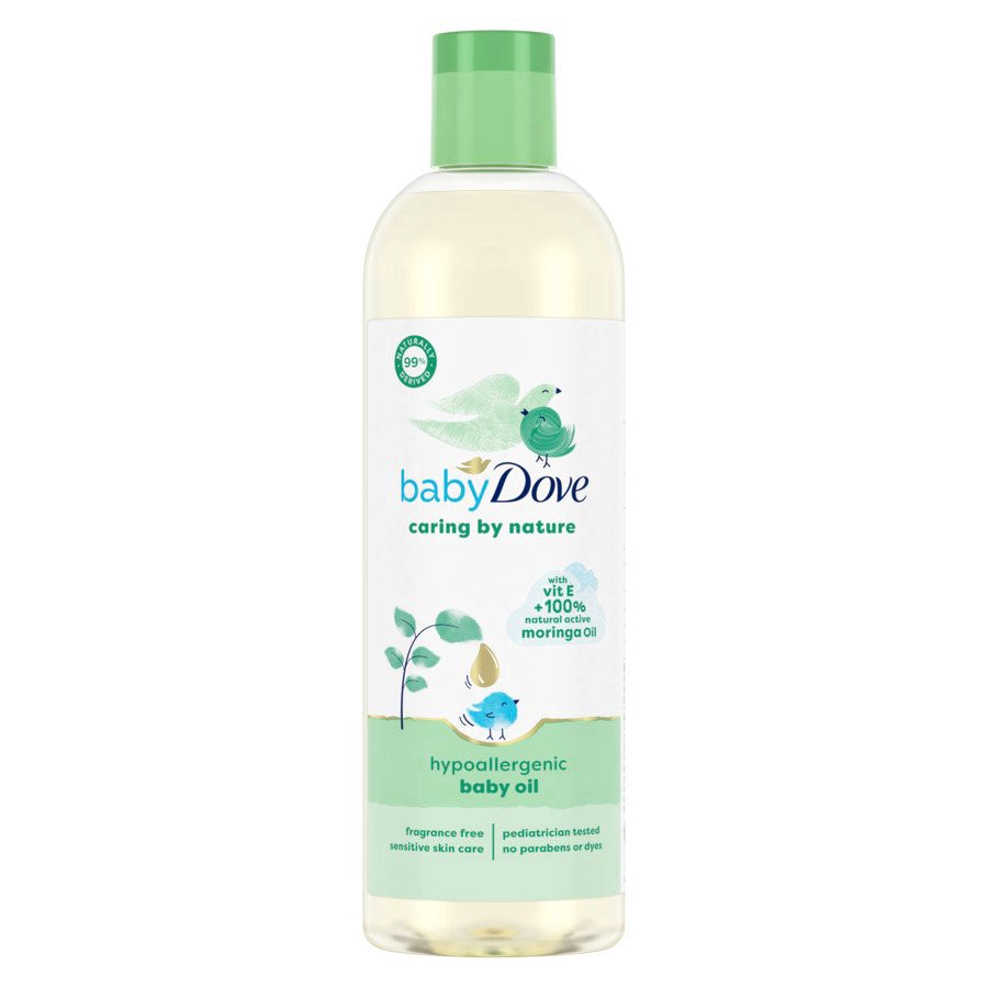 slide 1 of 1, Baby Dove Nourishing Baby Oil with Vitamin E and 100% Natural Moringa Oil, 13.5 oz