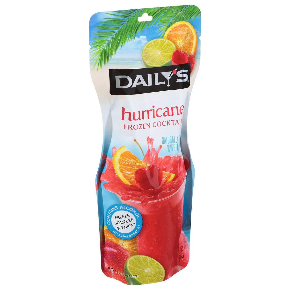 slide 2 of 9, Daily's Hurricane Ready to Drink Frozen Cocktail, 10 FL OZ Pouch, 10 fl oz