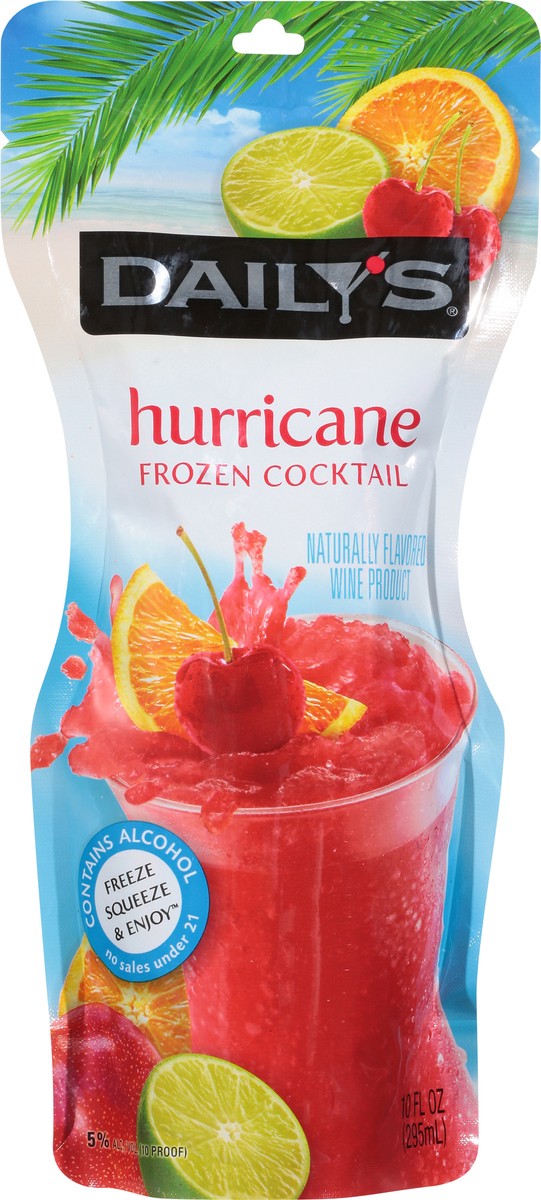 slide 5 of 9, Daily's Hurricane Ready to Drink Frozen Cocktail, 10 FL OZ Pouch, 10 fl oz