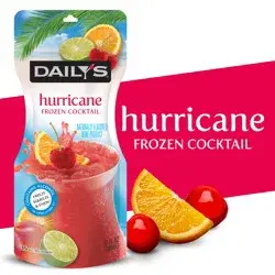 Daily's Hurricane Ready to Drink Frozen Cocktail, 10 FL OZ Pouch
