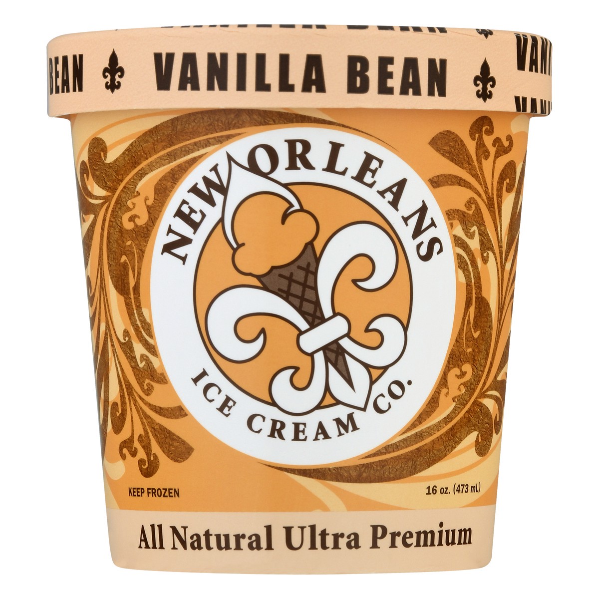 slide 1 of 11, New Orleans Ice Cream Co. Ultra Premium All Natural Vanilla Bean Ice Cream 16.0 oz, 16 oz