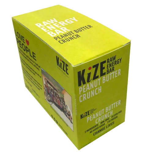 slide 1 of 1, KiZE Peanut Butter Crunch Raw Energy Bars, 5 ct; 0.6 oz