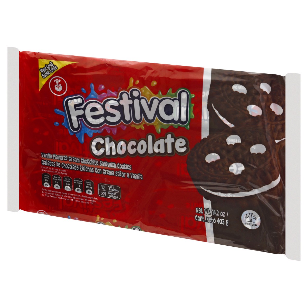 slide 8 of 13, Festival 12 Pack Chocolate Sandwich Cookies 12 ea, 12 ct