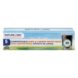 NatureZway 39-Gallon Lawn and Garden Compostable Waste Bags - White