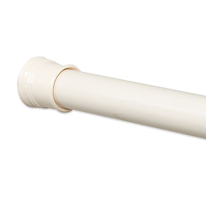 slide 1 of 3, Titan NeverRust Aluminum Tension Shower Rod - Biscuit, 72 in