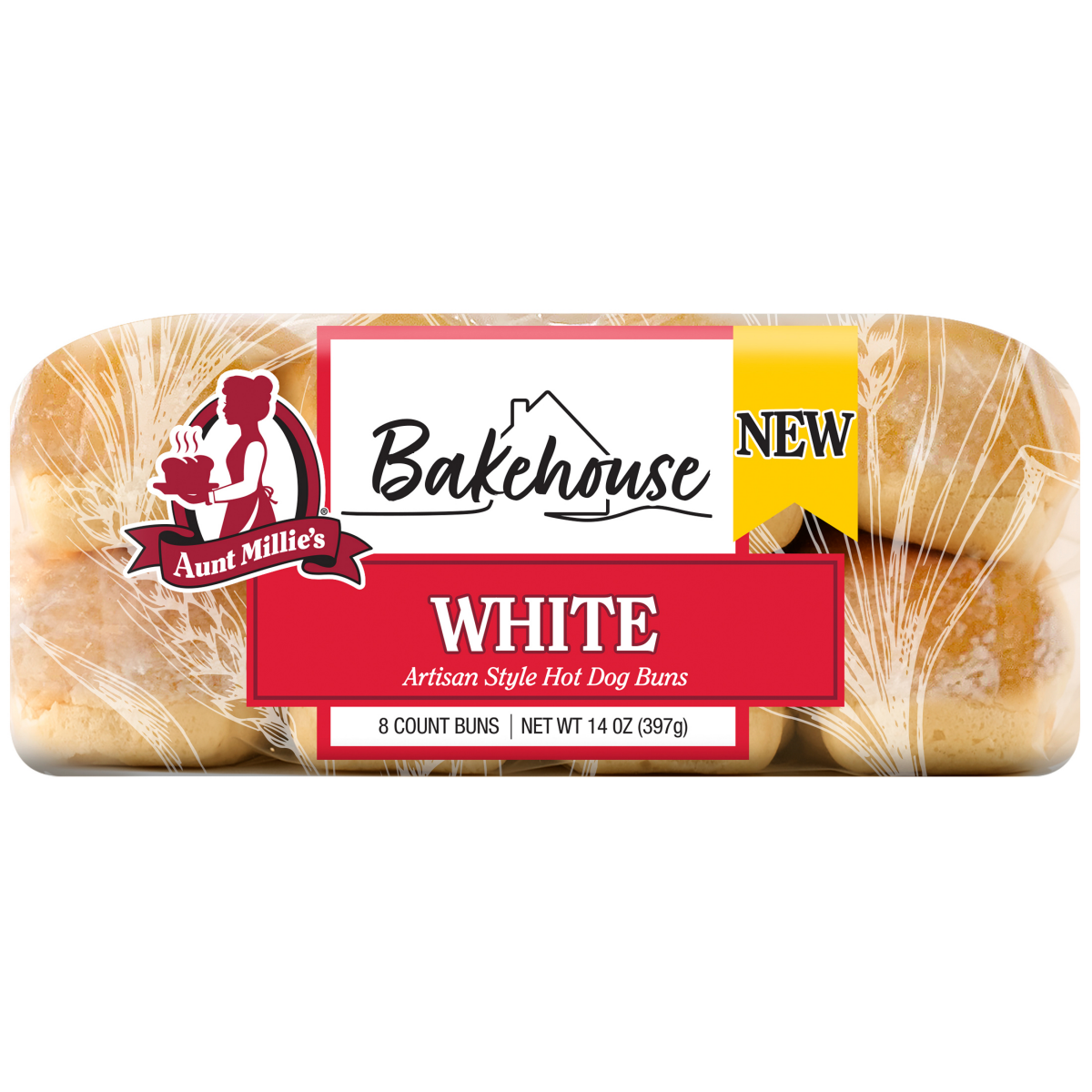 slide 8 of 8, Aunt Millie's Bakehouse Artisan Style White Hot Dog Buns 8 ct, 8 ct